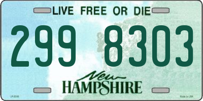 NH license plate 2998303