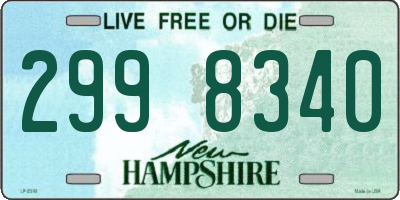 NH license plate 2998340