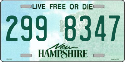 NH license plate 2998347