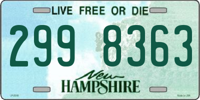 NH license plate 2998363