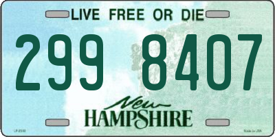NH license plate 2998407