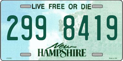 NH license plate 2998419