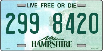NH license plate 2998420