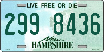 NH license plate 2998436