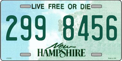 NH license plate 2998456