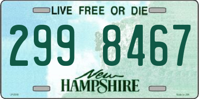 NH license plate 2998467