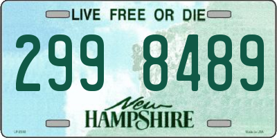 NH license plate 2998489