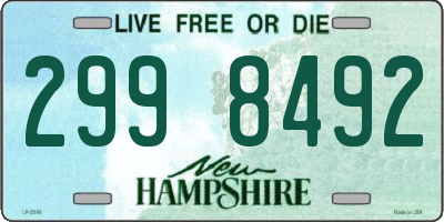 NH license plate 2998492