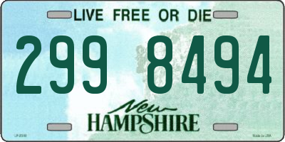 NH license plate 2998494