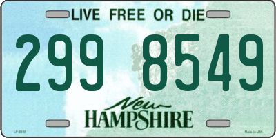 NH license plate 2998549