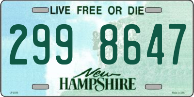 NH license plate 2998647