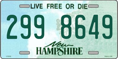NH license plate 2998649