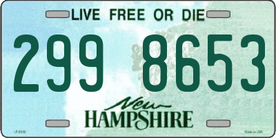 NH license plate 2998653