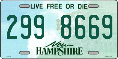 NH license plate 2998669