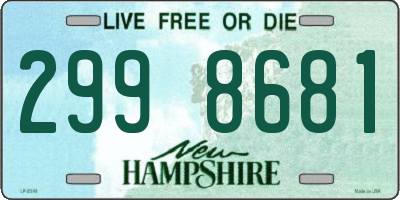 NH license plate 2998681