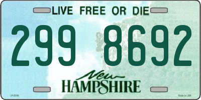 NH license plate 2998692