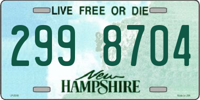 NH license plate 2998704