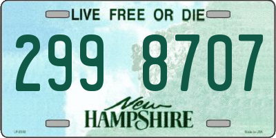 NH license plate 2998707