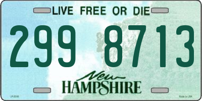 NH license plate 2998713