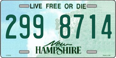 NH license plate 2998714