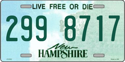 NH license plate 2998717