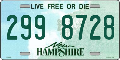 NH license plate 2998728