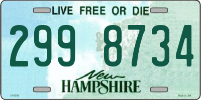 NH license plate 2998734