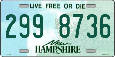 NH license plate 2998736