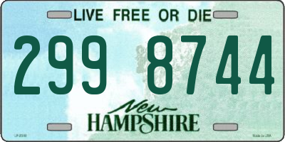 NH license plate 2998744