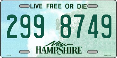 NH license plate 2998749