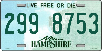 NH license plate 2998753