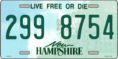 NH license plate 2998754