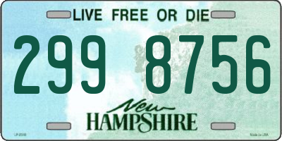 NH license plate 2998756
