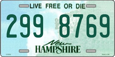 NH license plate 2998769