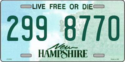 NH license plate 2998770