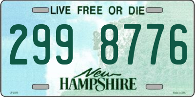 NH license plate 2998776