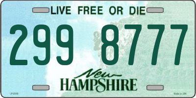 NH license plate 2998777