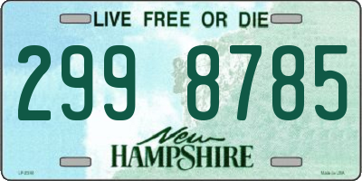 NH license plate 2998785