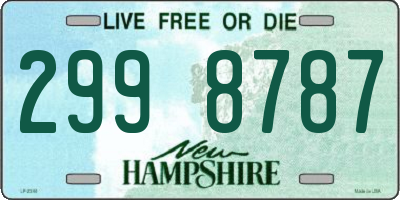 NH license plate 2998787