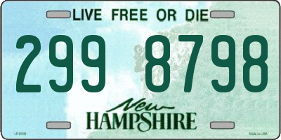 NH license plate 2998798