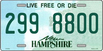 NH license plate 2998800