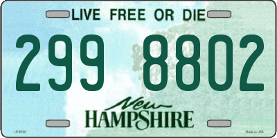 NH license plate 2998802