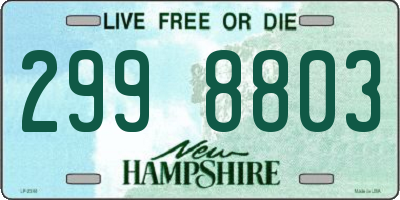 NH license plate 2998803