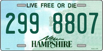 NH license plate 2998807