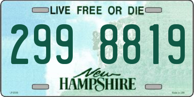 NH license plate 2998819