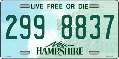 NH license plate 2998837