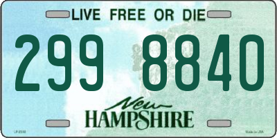 NH license plate 2998840