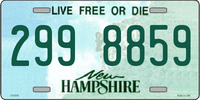 NH license plate 2998859
