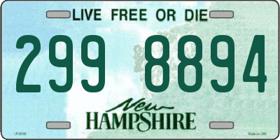 NH license plate 2998894
