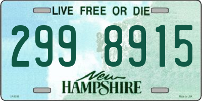 NH license plate 2998915